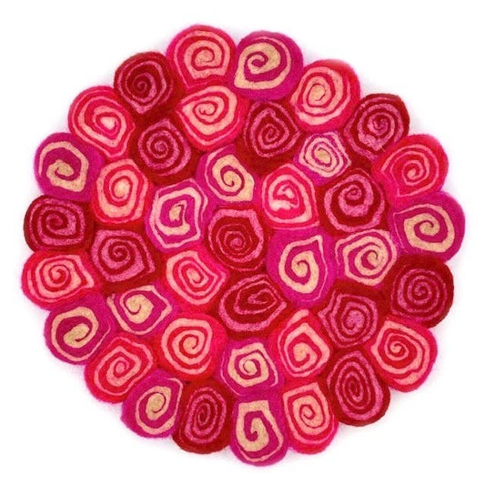 Bubblegum Felt Swirl Trivet