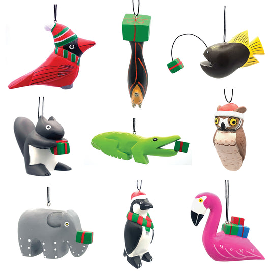 Holiday Balsa Ornament Assortment (30 units)