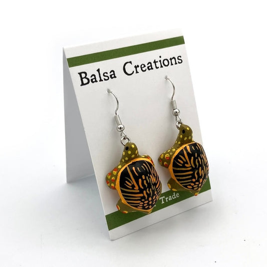 Box Turtle Balsa Earrings