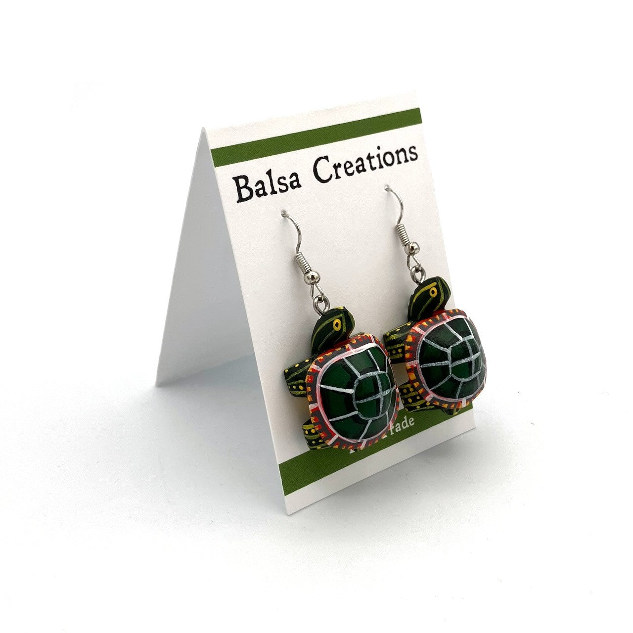 Eastern Painted Turtle Balsa Earrings