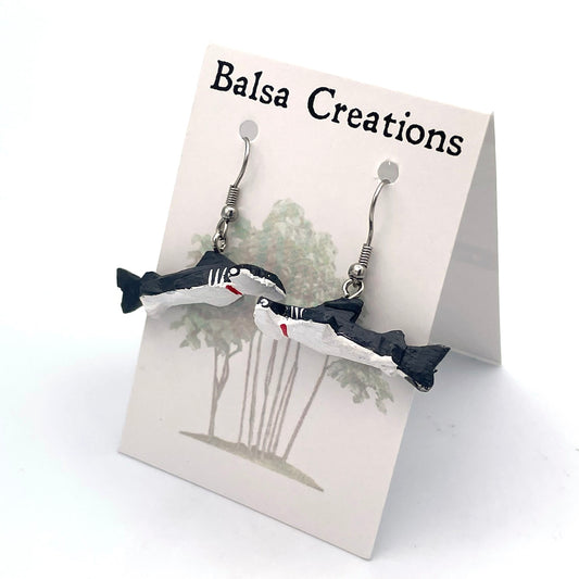 Hammerhead Shark Balsa Earrings