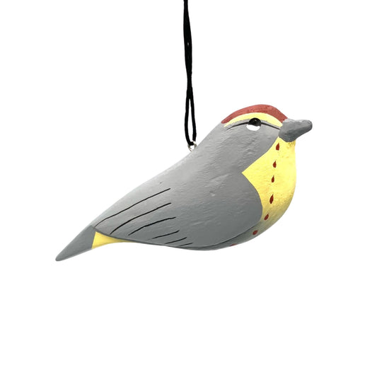 Palm Warbler Balsa Ornament