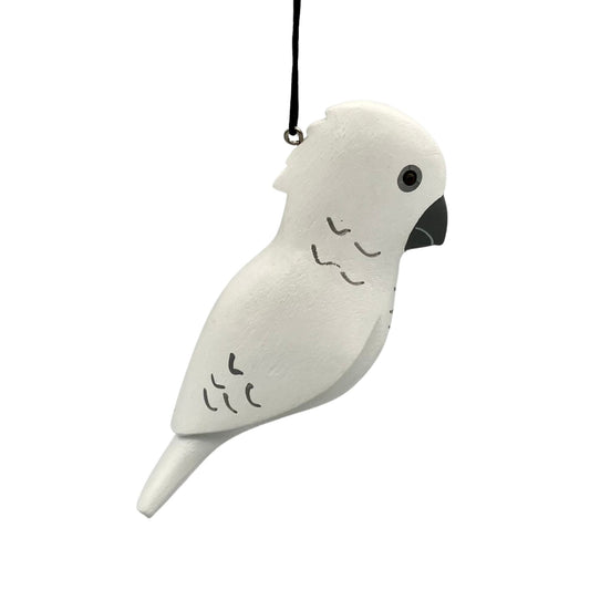 Umbrella Cockatoo Balsa Ornament