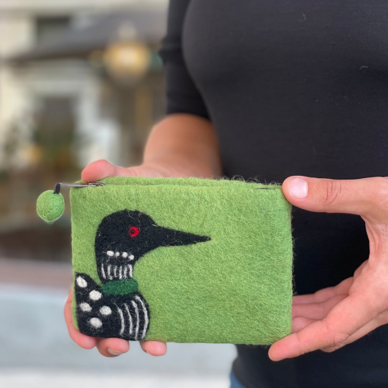 Common Loon Felt Coin Purse