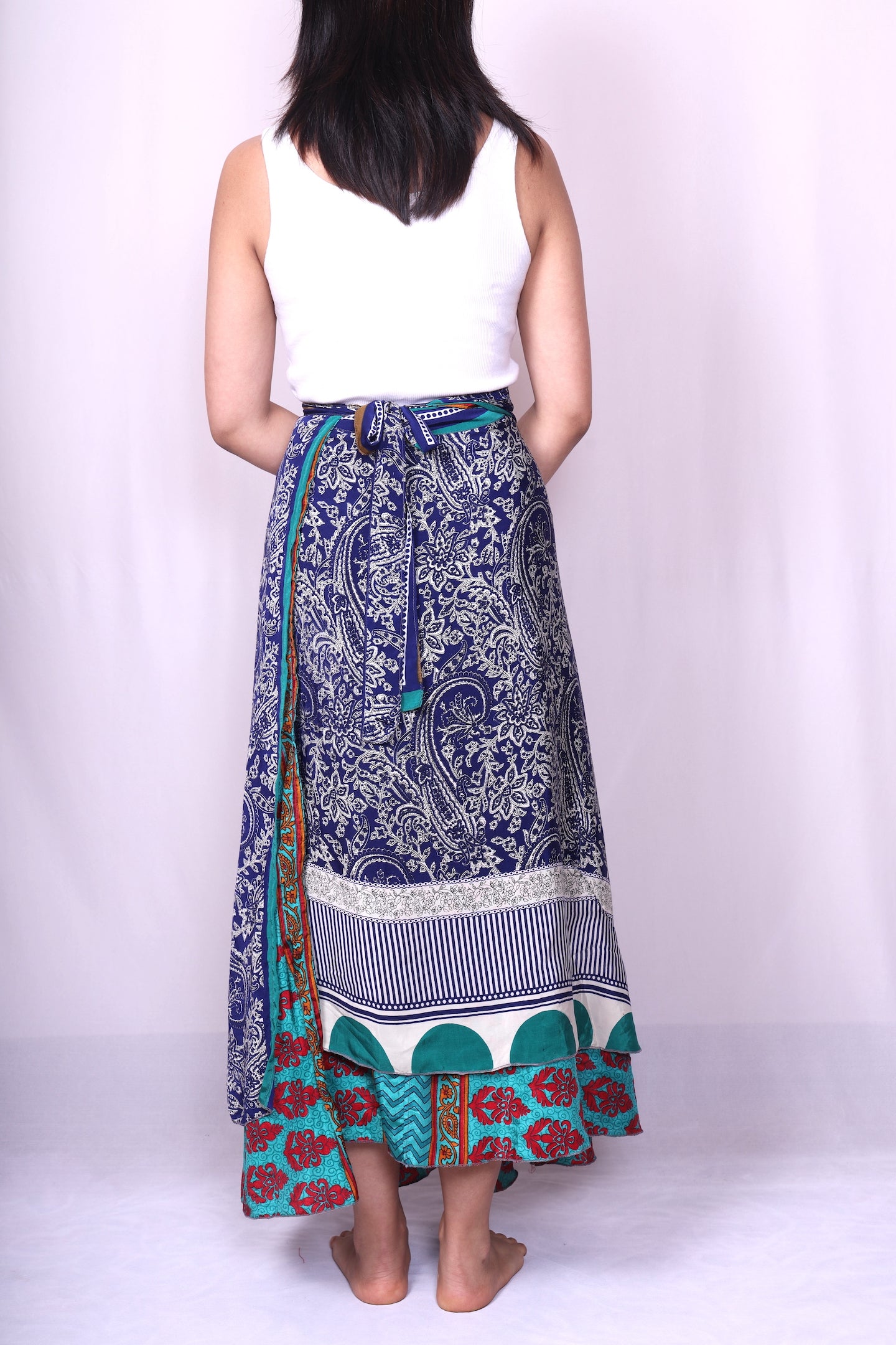 Sari Ankle-length Wrap Skirt