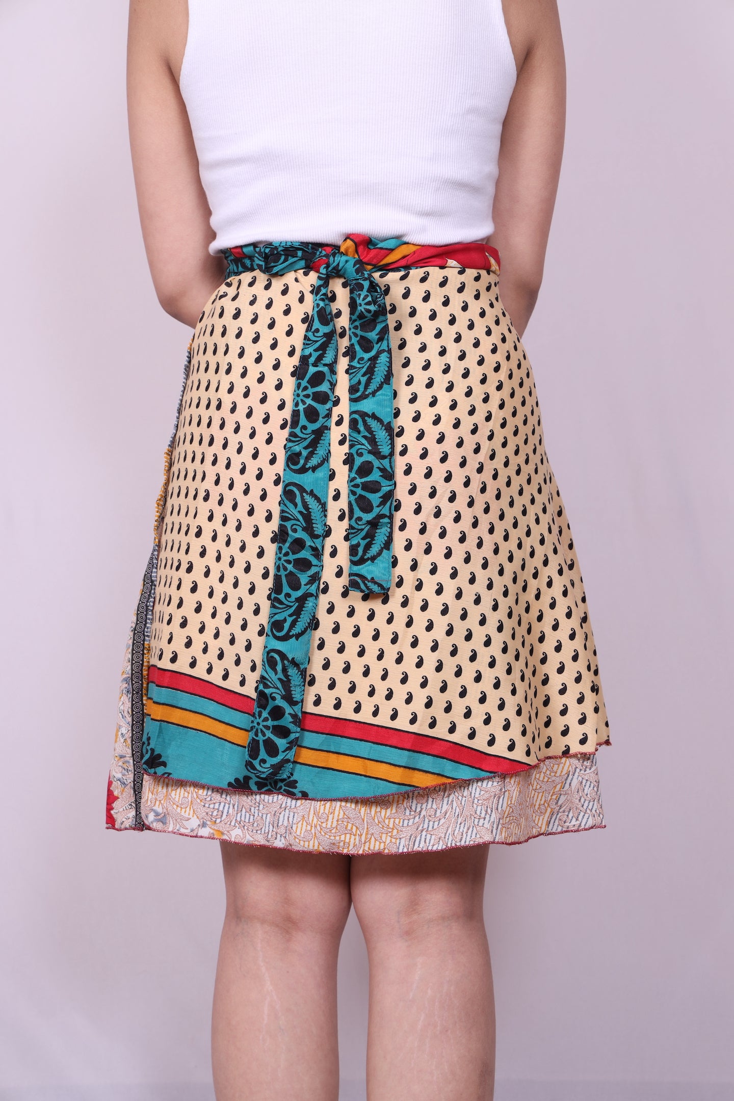 Sari Knee-length Wrap Skirt