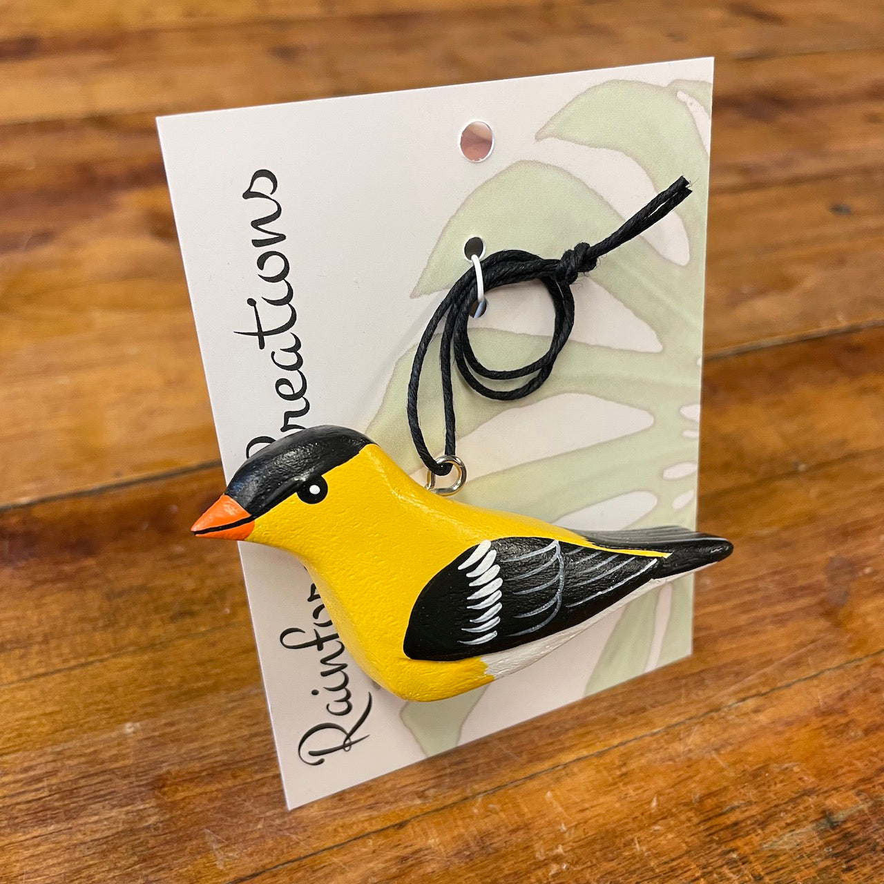 Mini American Goldfinch Balsa Ornament