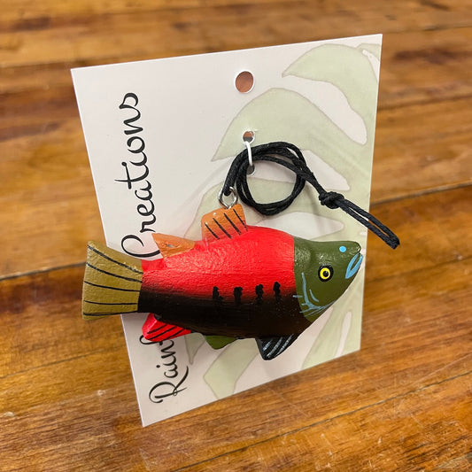 Mini Coho Salmon Balsa Ornament
