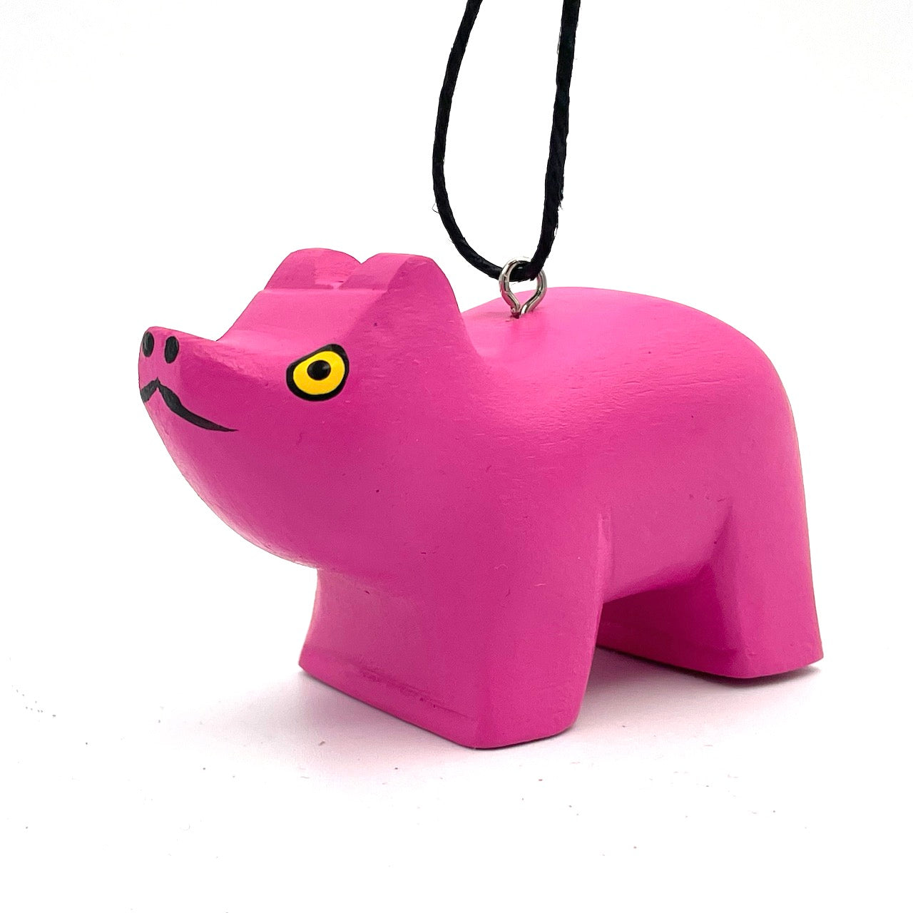 Mini Whimsical Pig Balsa Ornament
