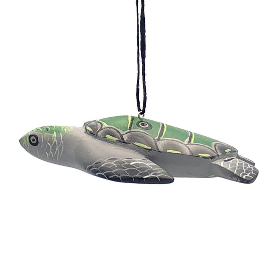 Olive Ridley Turtle Balsa Ornament