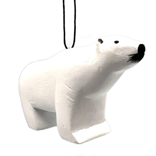 Polar Bear Balsa Ornament