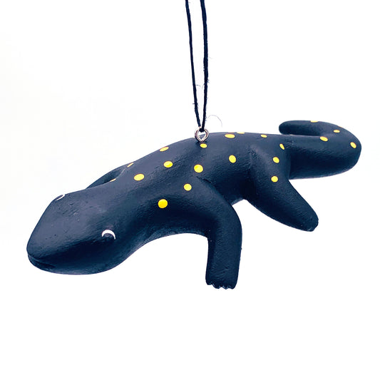 Spotted Salamander Balsa Ornament