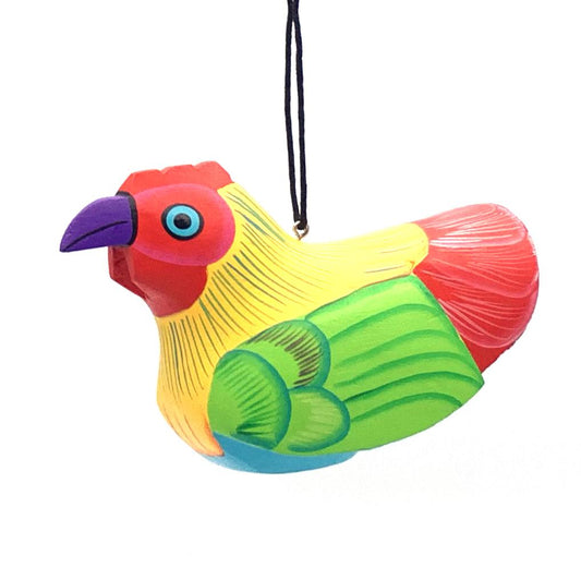 Whimsical Chicken Balsa Ornament