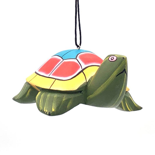 Whimsical Turtle Balsa Ornament