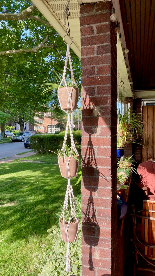 Three-Tier Macrame Hanging Planter Set