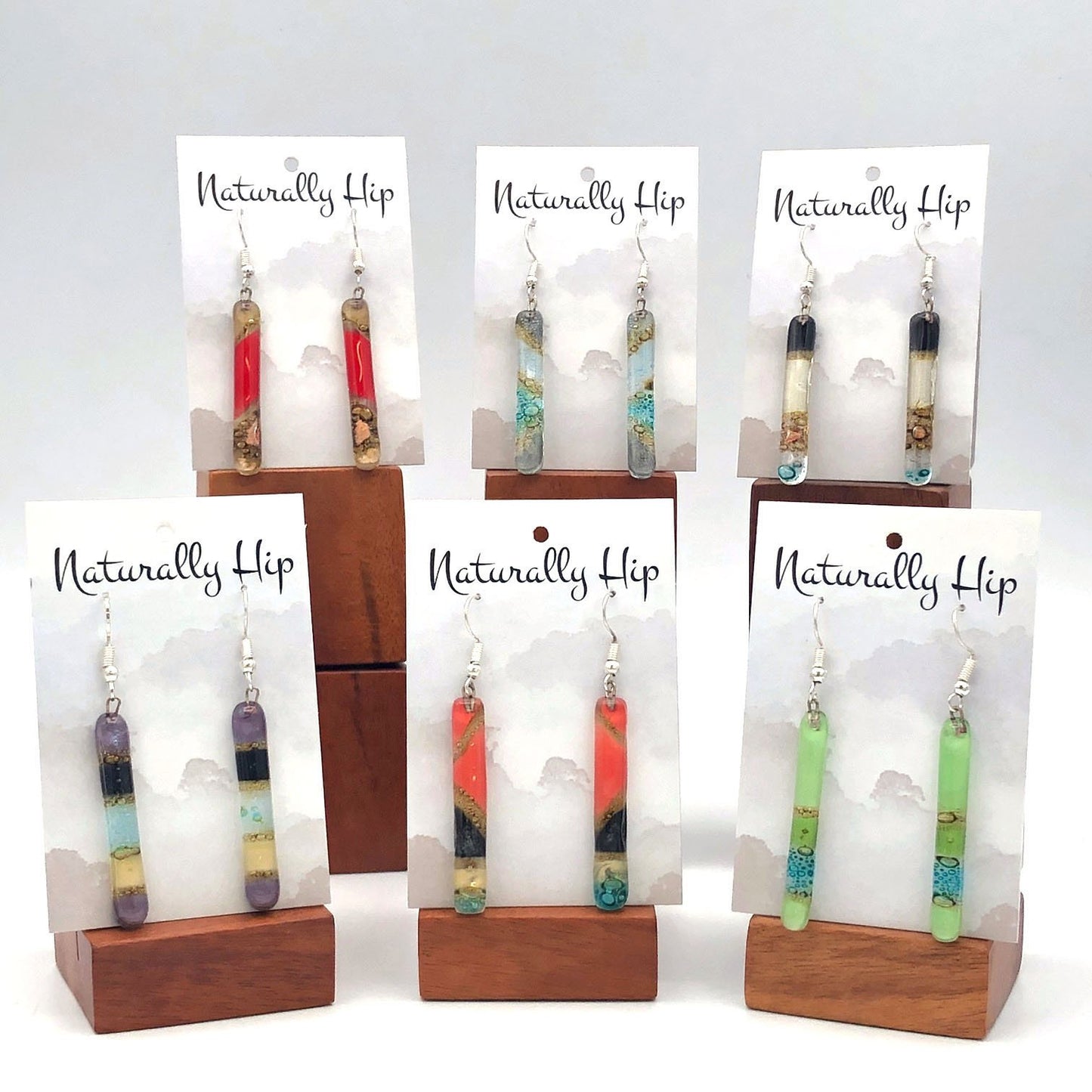 Long Stem Glass Earrings