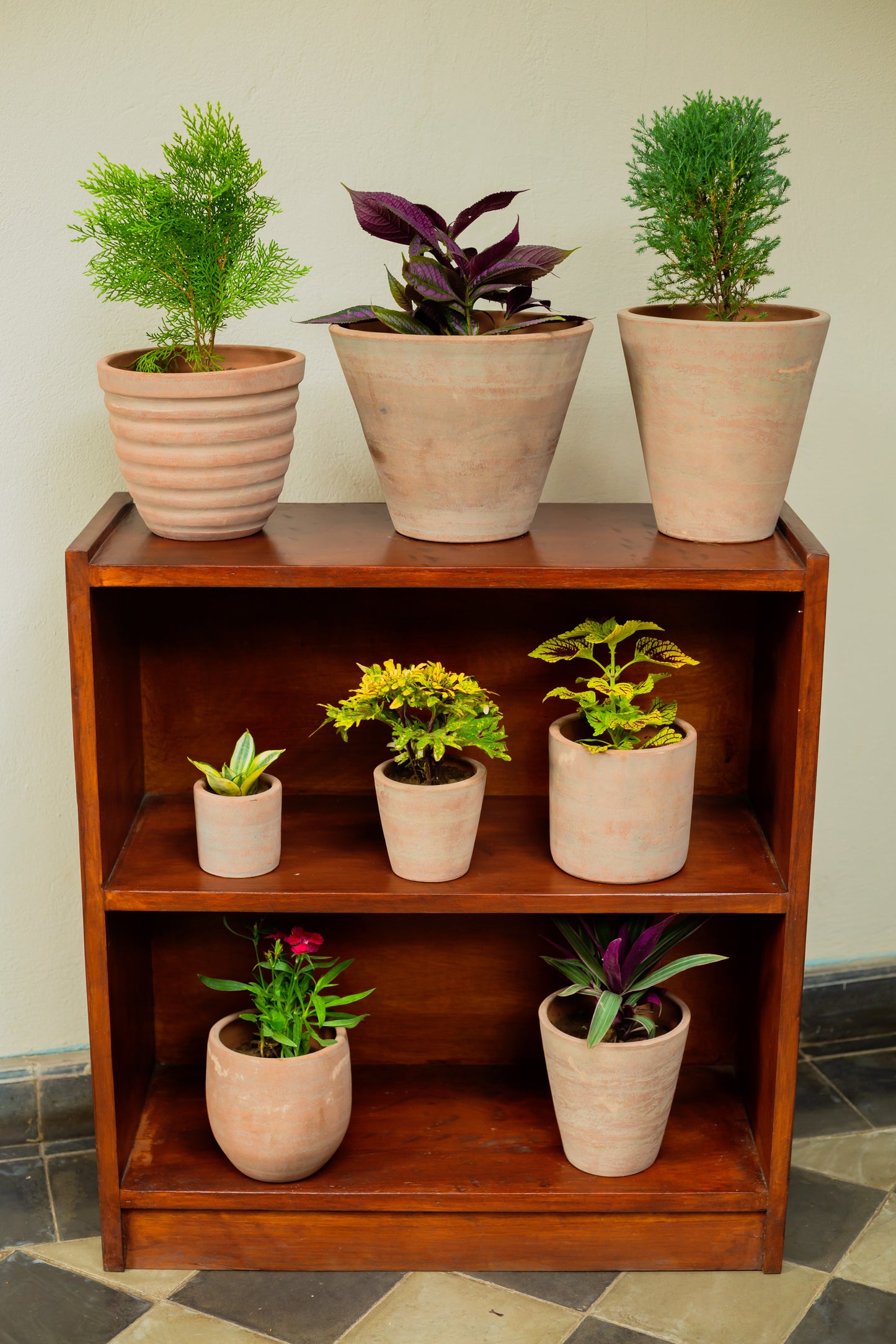 Concrete-washed Terracotta Planter (Small)