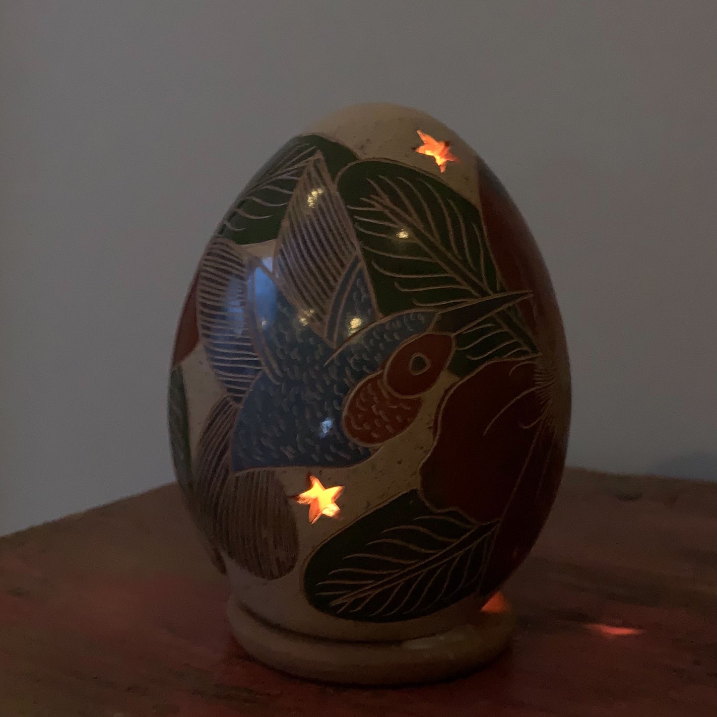 Hummingbird and Flower Luminary