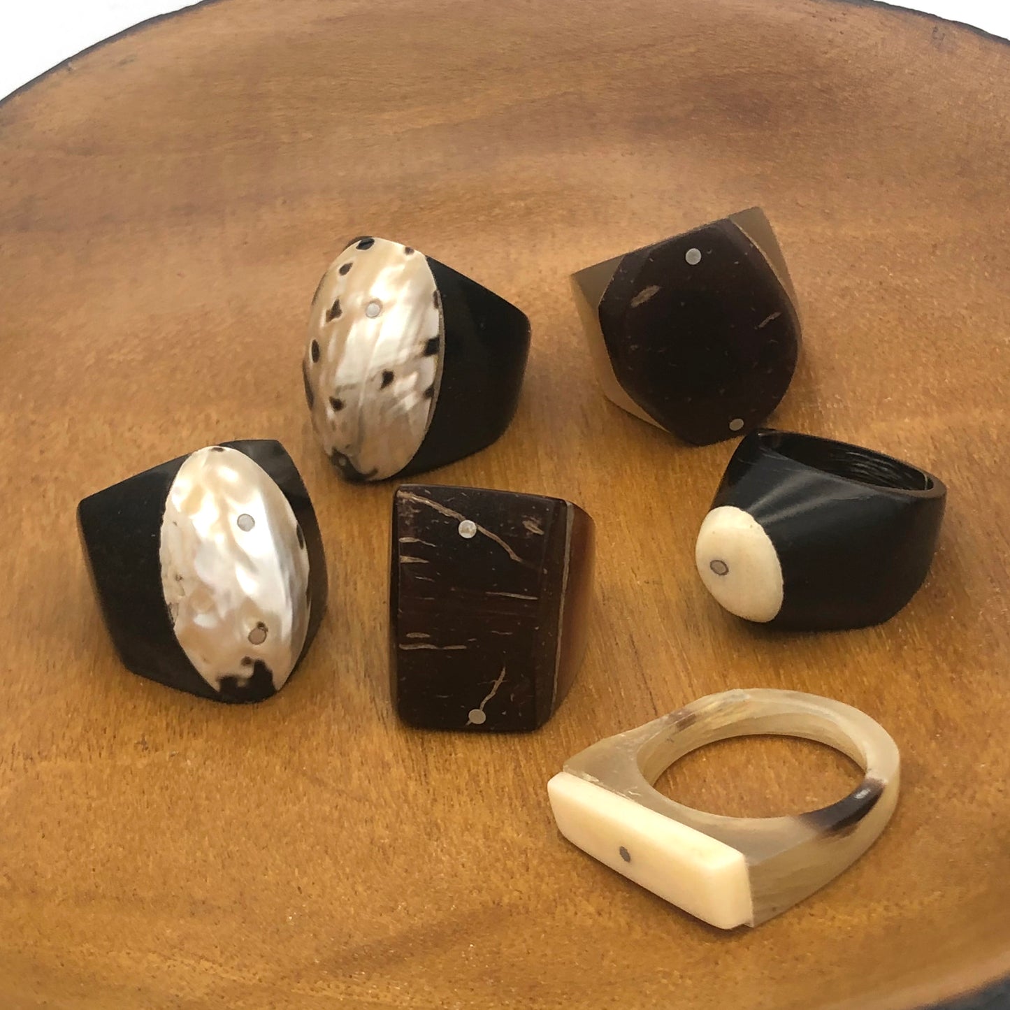 Natural Cow Horn Ring