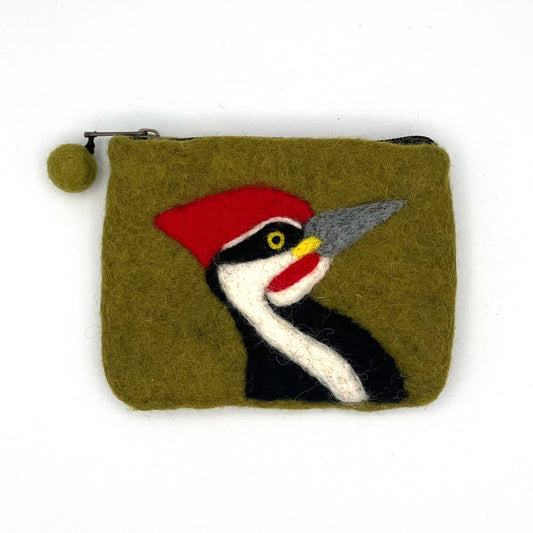 Pileated Woodpecker Felt Coin Purse