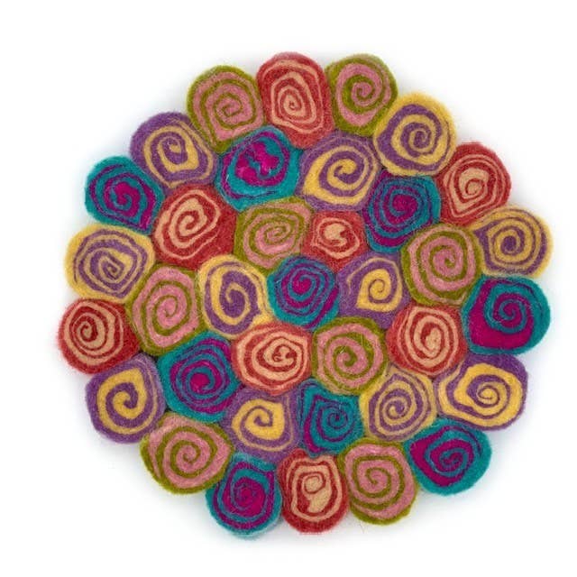 Salt Water Taffy Felt Swirl Trivet  (2024 limited design)