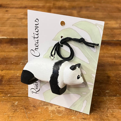 Mini Panda Balsa Ornament