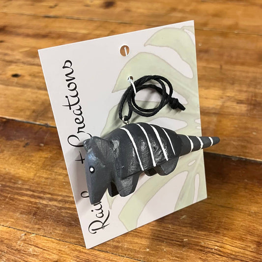 Mini Armadillo Balsa Ornament