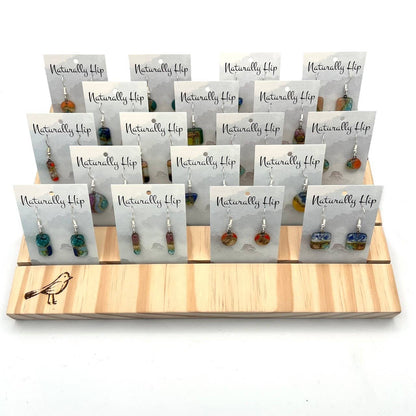 Glass Earrings Starter Package (24 units + wooden display)