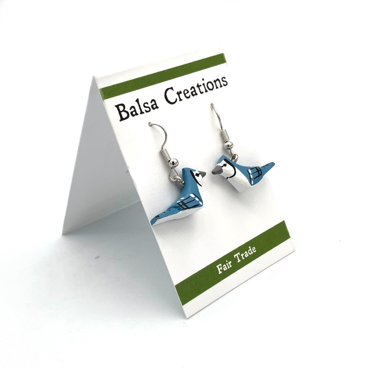 Blue Jay Balsa Earrings