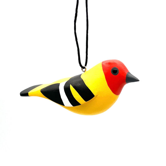 Western Tanager Balsa Ornament