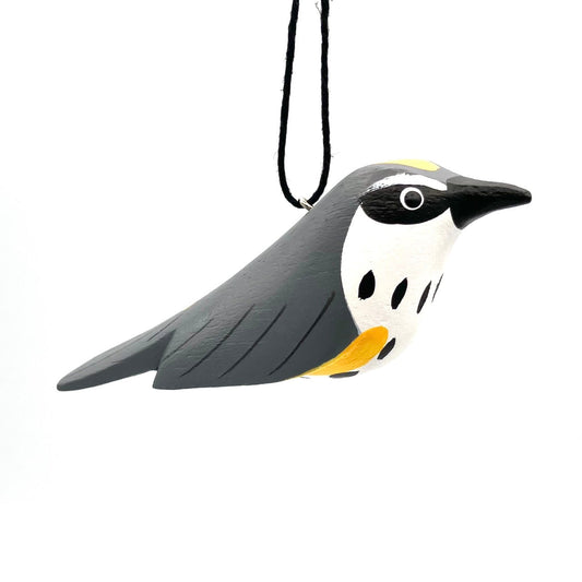 Yellow-rumped Warbler Balsa Ornament