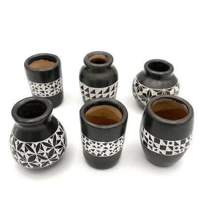 Mini Ceramic Vessels (Black & White)