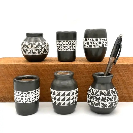 Mini Ceramic Vessels (Black & White)