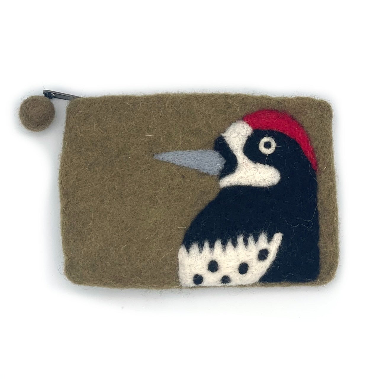 Acorn Woodpecker Felt Coin Purse