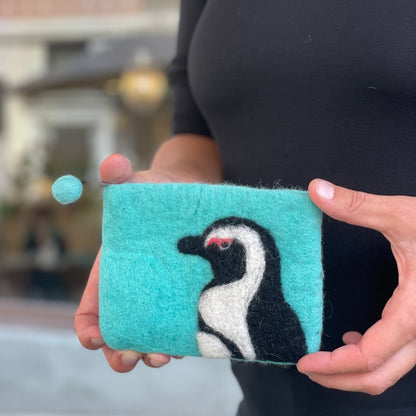 African Penguin Felt Coin Purse