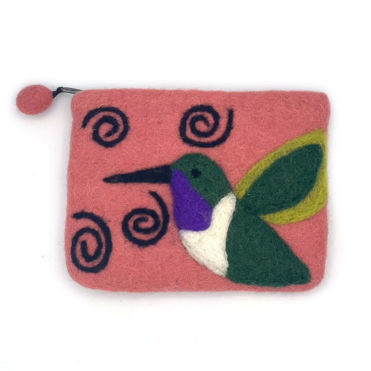 Black-chinned Hummingbird Felt Coin Purse