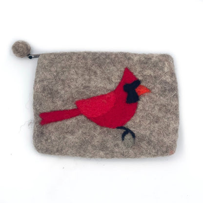 Cardinal Felt Coin Purse