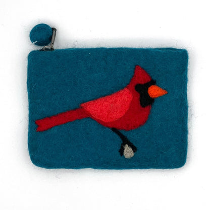 Cardinal Felt Coin Purse
