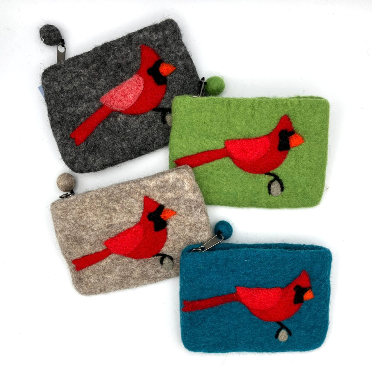 Cardinal Felt Coin Purse