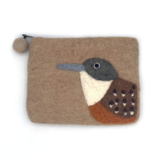 Canyon Wren Felt Coin Purse