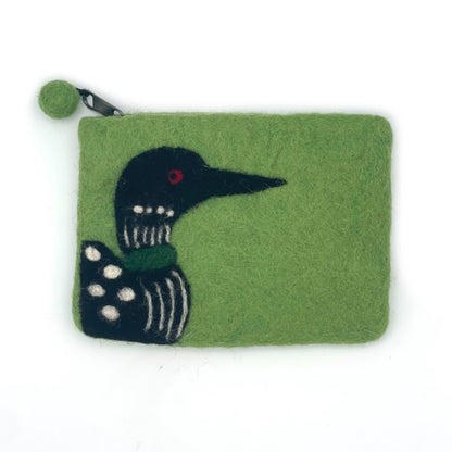 Common Loon Felt Coin Purse