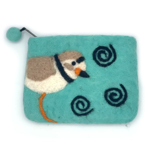 Piping Plover Felt Coin Purse