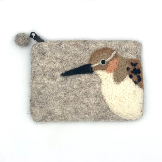 Western Sandpiper Felt Coin Purse