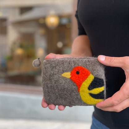 Western Tanager Felt Coin Purse