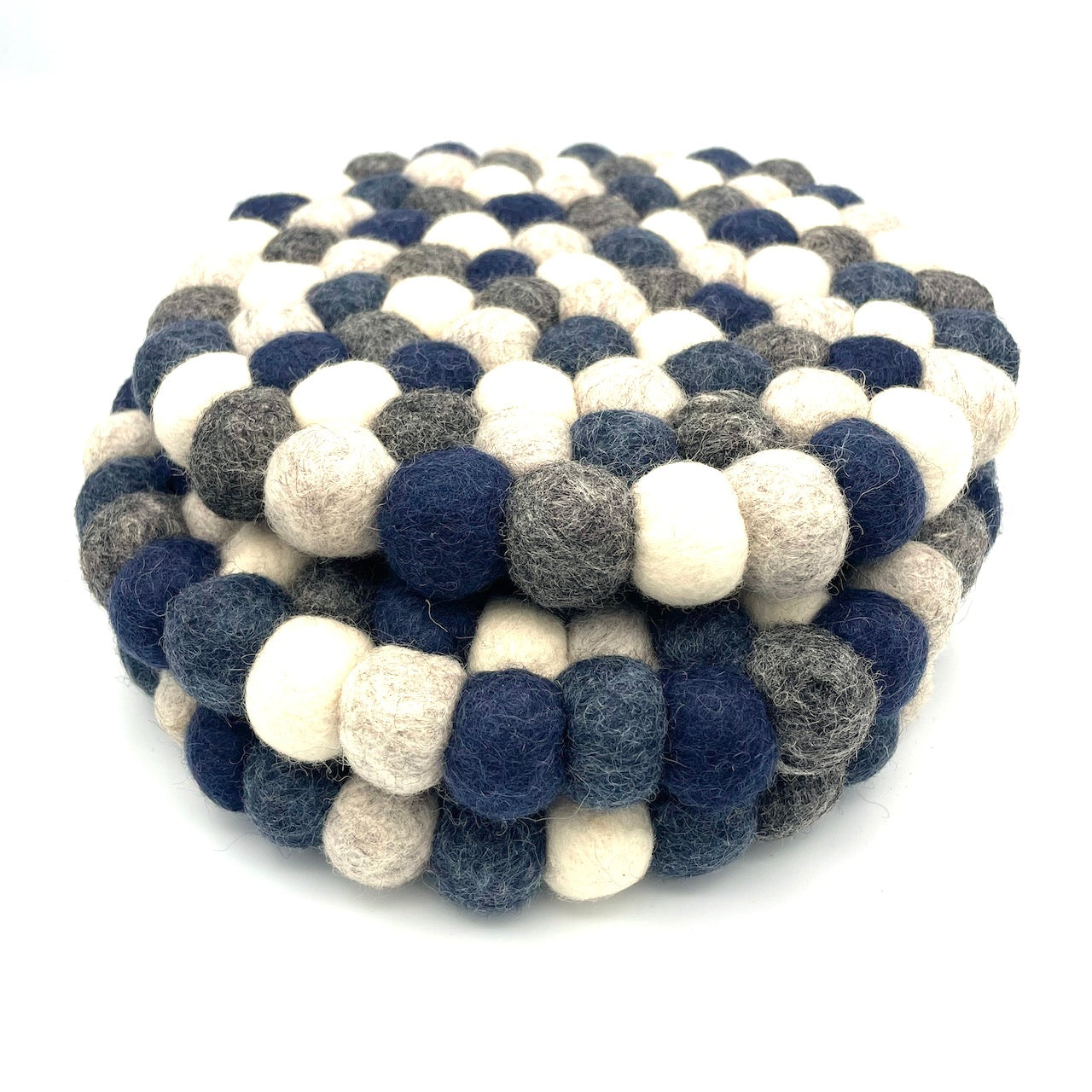 Gray Neutral Felt Ball Trivet