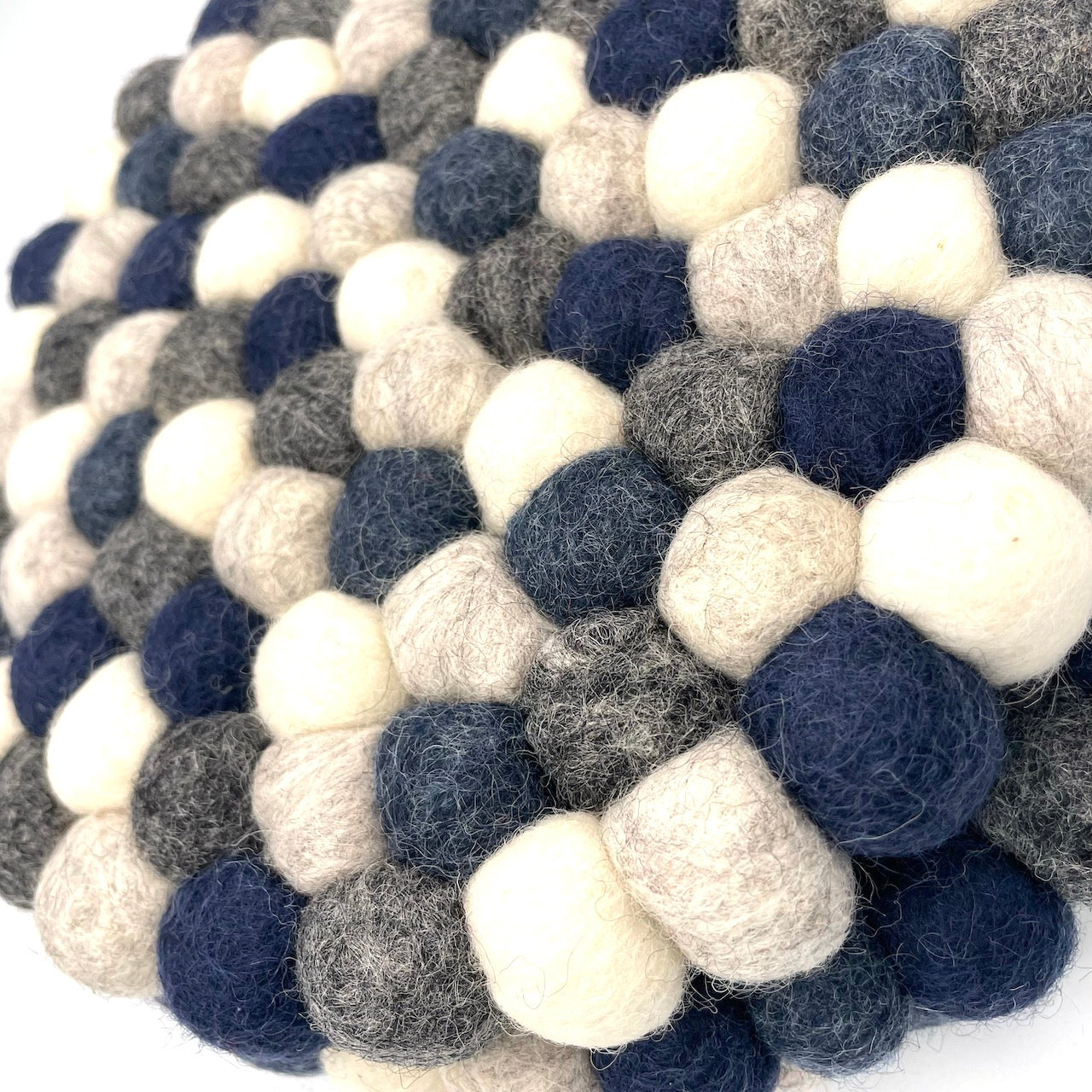 Gray Neutral Felt Ball Trivet