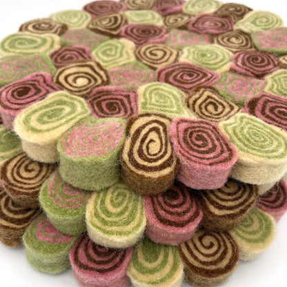 Kyoto Matcha Felt Swirl Trivet