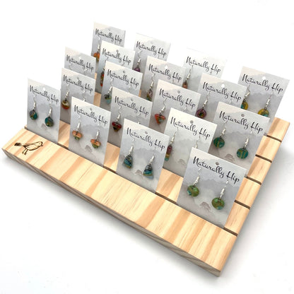 Glass Earrings Starter Package (24 units + wooden display)