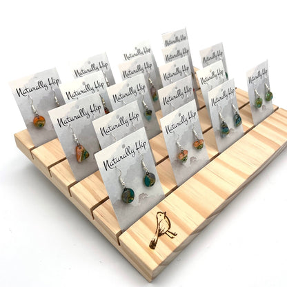 Glass Earrings Starter Package (24 units + wooden display)