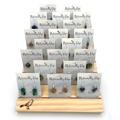 Glass Earrings Starter Package (24 units + wooden display)